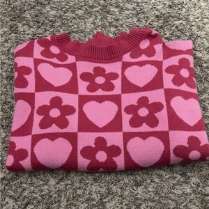 DEBUT heart+flower sweater top!